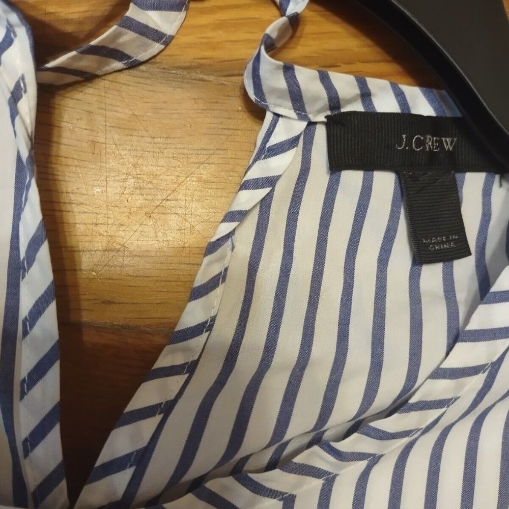 J. Crew Striped Ruffle Blouse - Picture 4 of 4
